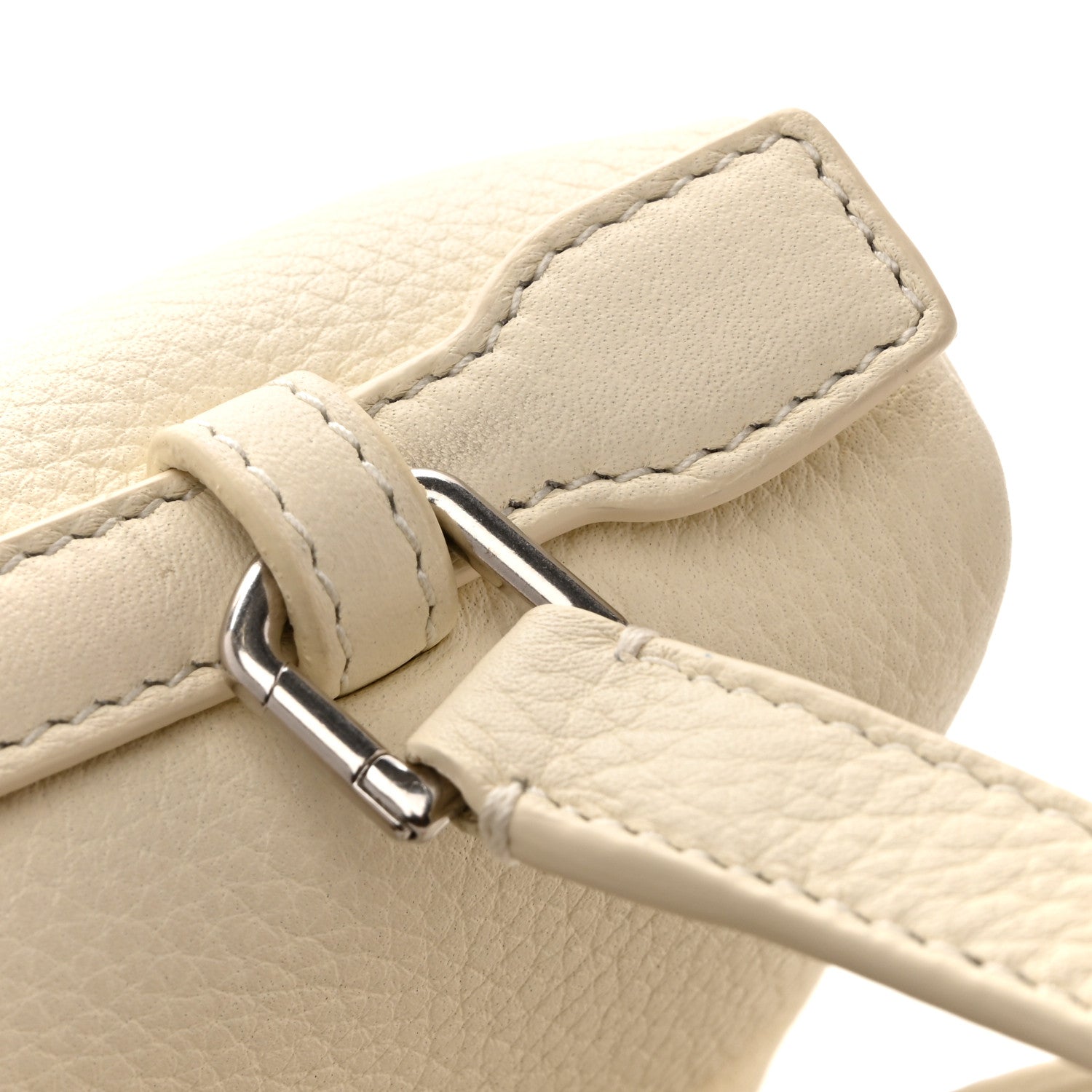 Loro Piana Grained Calfskin L19 Extra Pocket Pouch Whisper White 11 of 11
