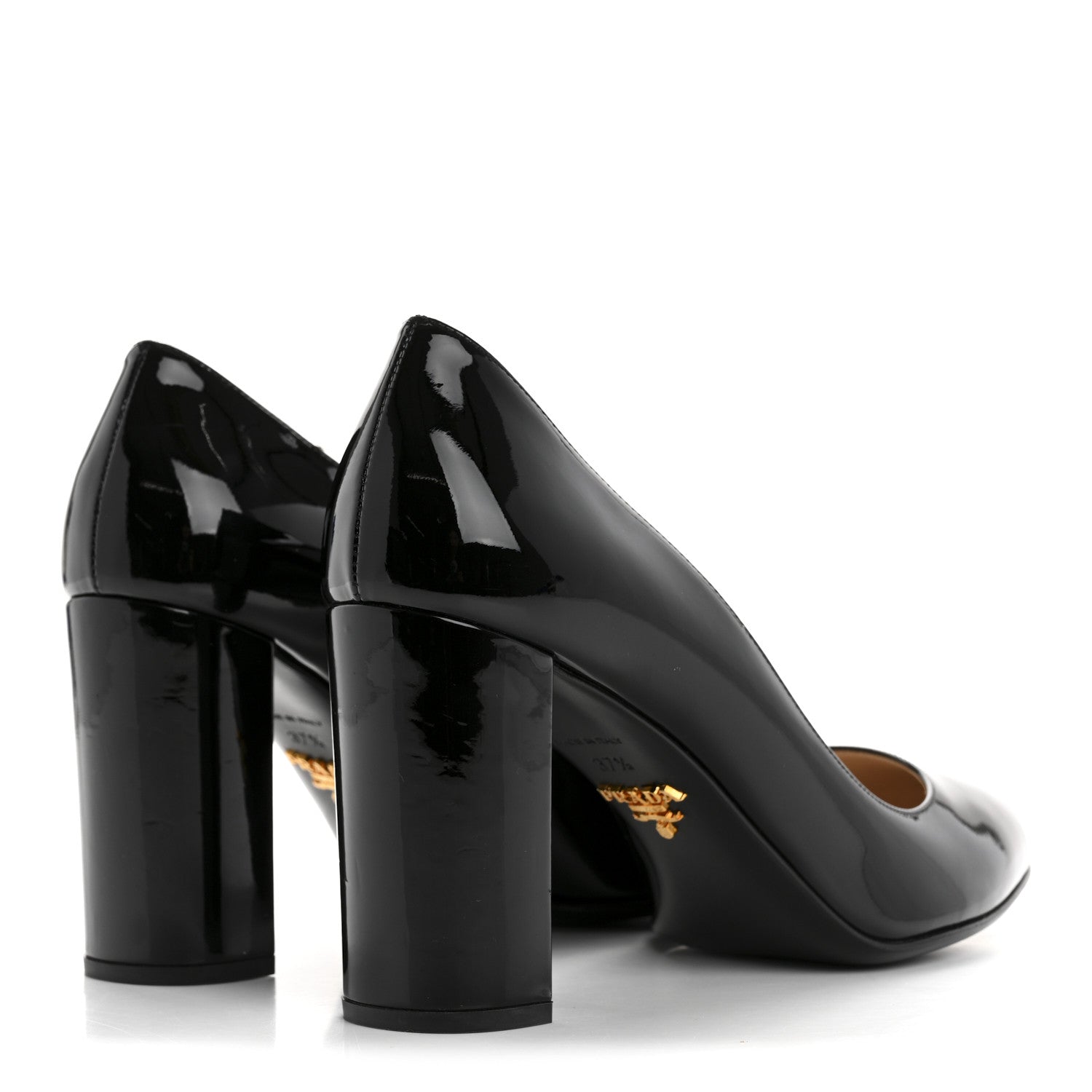 Prada Vernice Block Heel 55mm Pumps 37.5 Black 5 of 9