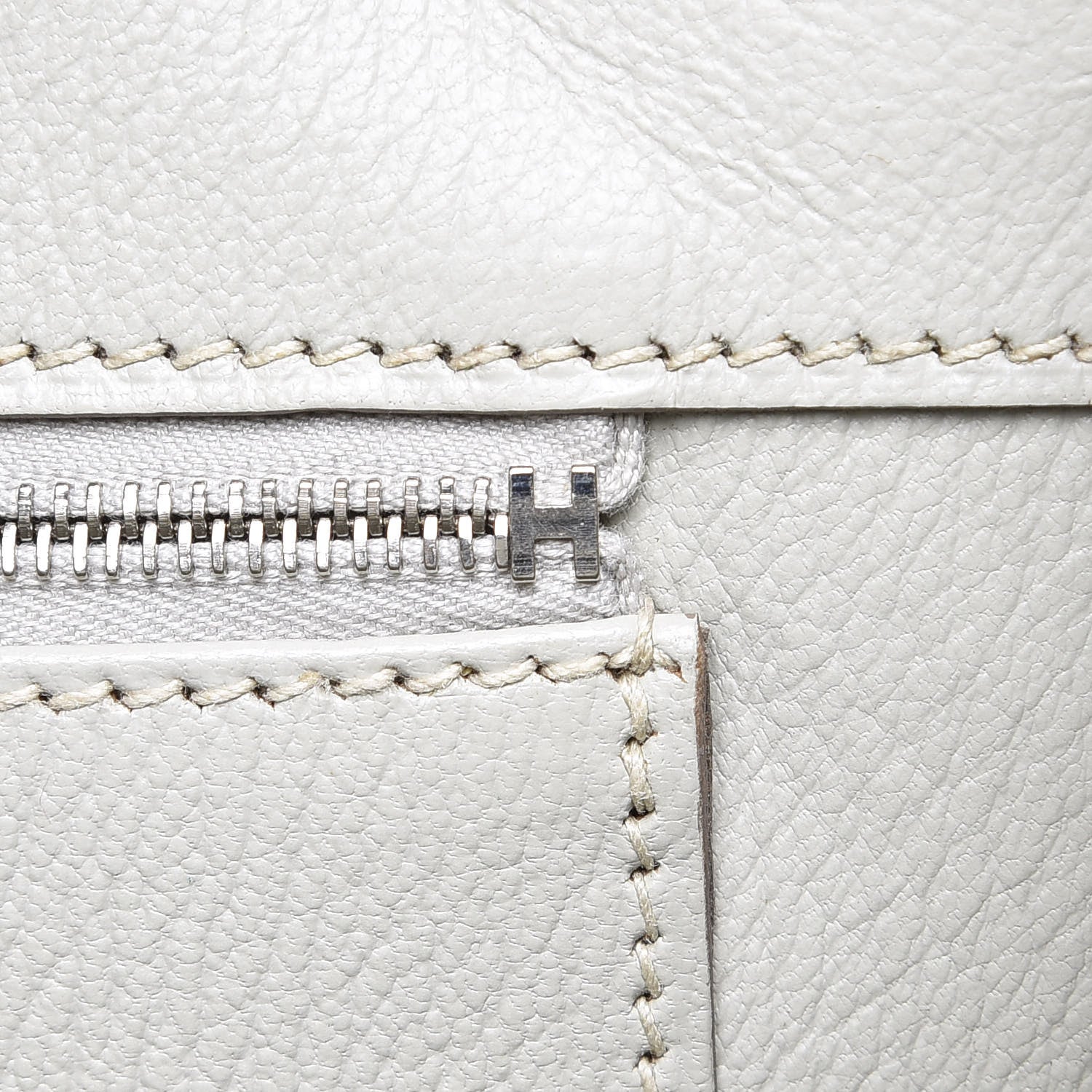 Hermes Taurillon Clemence Lizard Club Birkin 35 Gris Perle White Mykonos 19 of 31