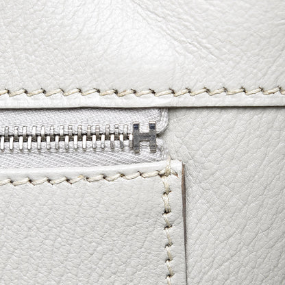 Hermes Taurillon Clemence Lizard Club Birkin 35 Gris Perle White Mykonos 19 of 31
