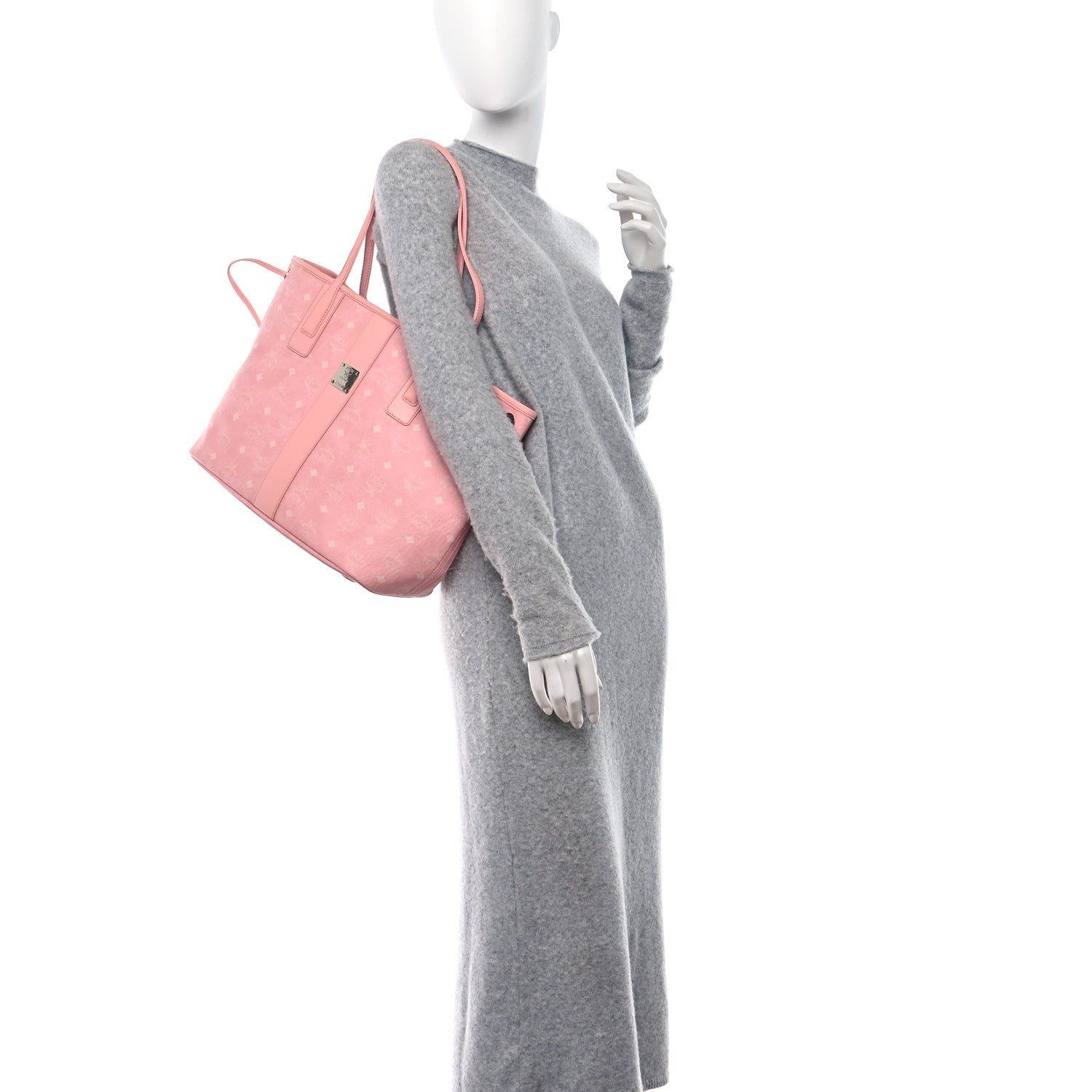 MCM Visetos Medium Liz Reversible Shopper Tote Pink 2 of 15