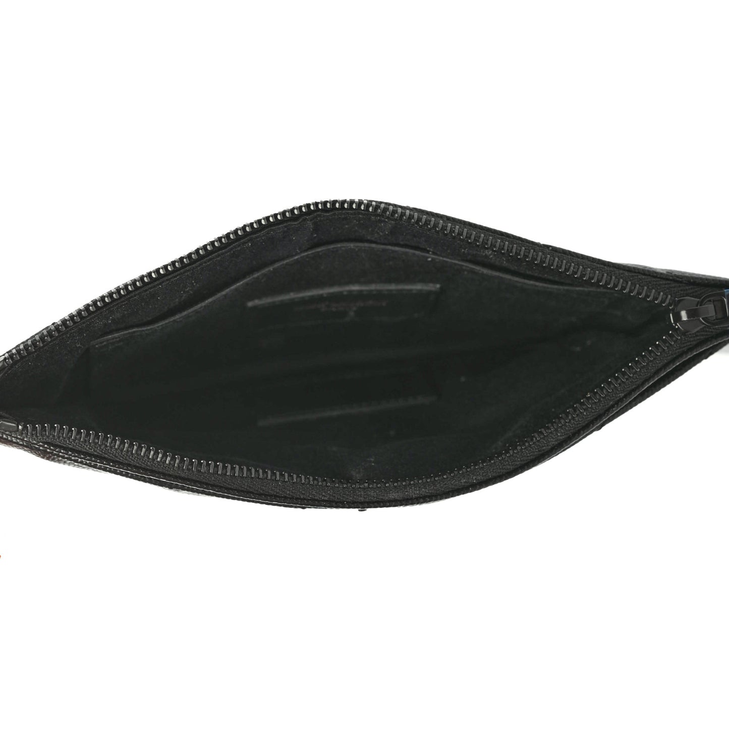 Grain De Poudre Chevron Monogram Bill Pouch Black