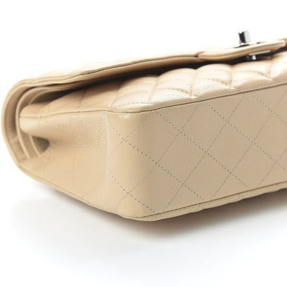 Chanel Caviar Quilted Medium Double Flap Beige 6 of 10