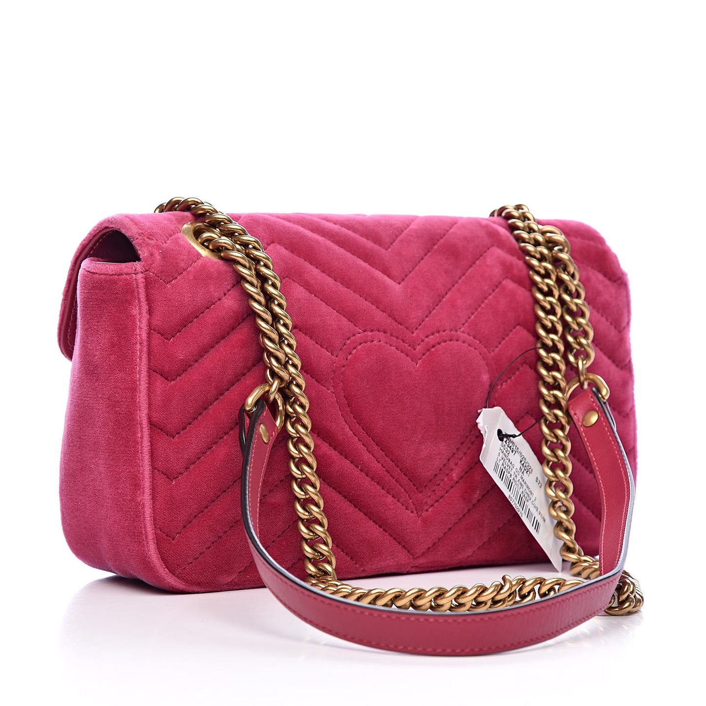 Velvet Matelasse Small GG Marmont Shoulder Bag Light Raspberry Rose