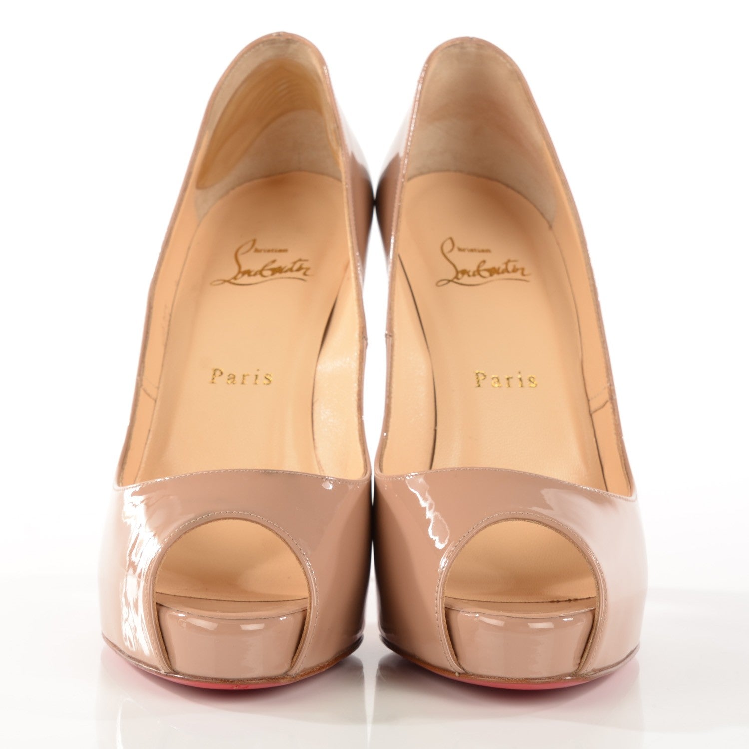 Christian Louboutin Patent Very Prive 120 Pumps 39 Nude 3 of 10