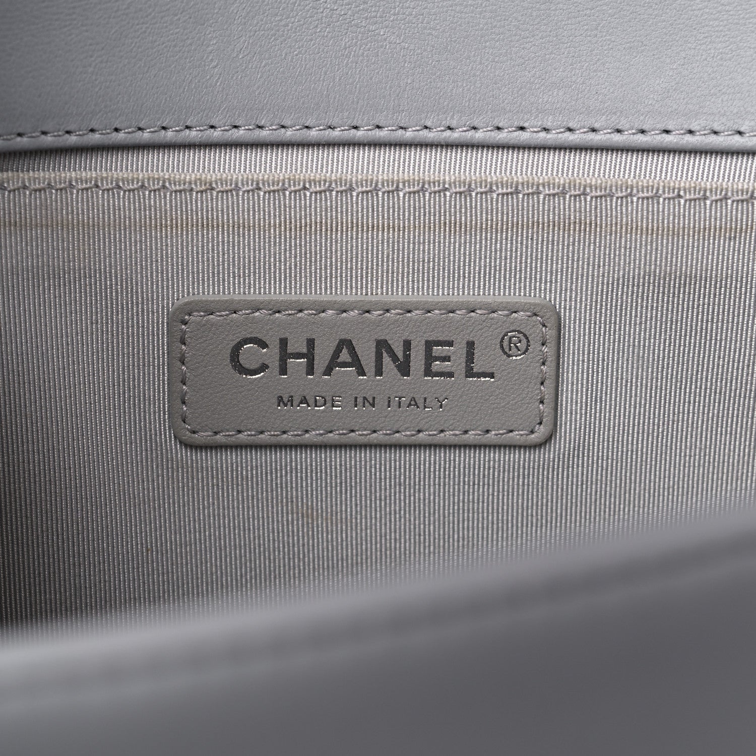 Chanel Lambskin Quilted Medium Boy Flap Grey 6 of 18