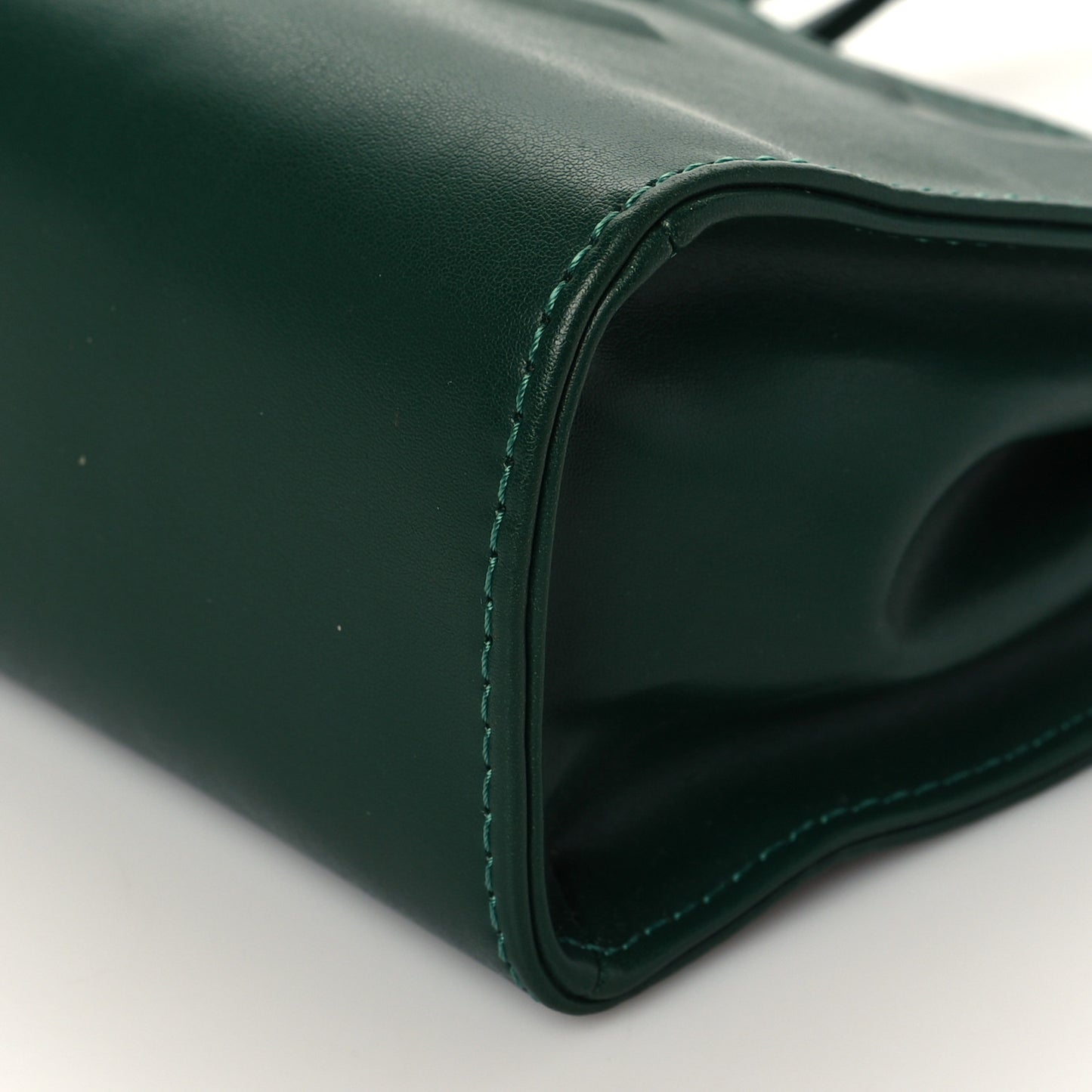 Vegan Leather Small Shopping Bag Dark Olive