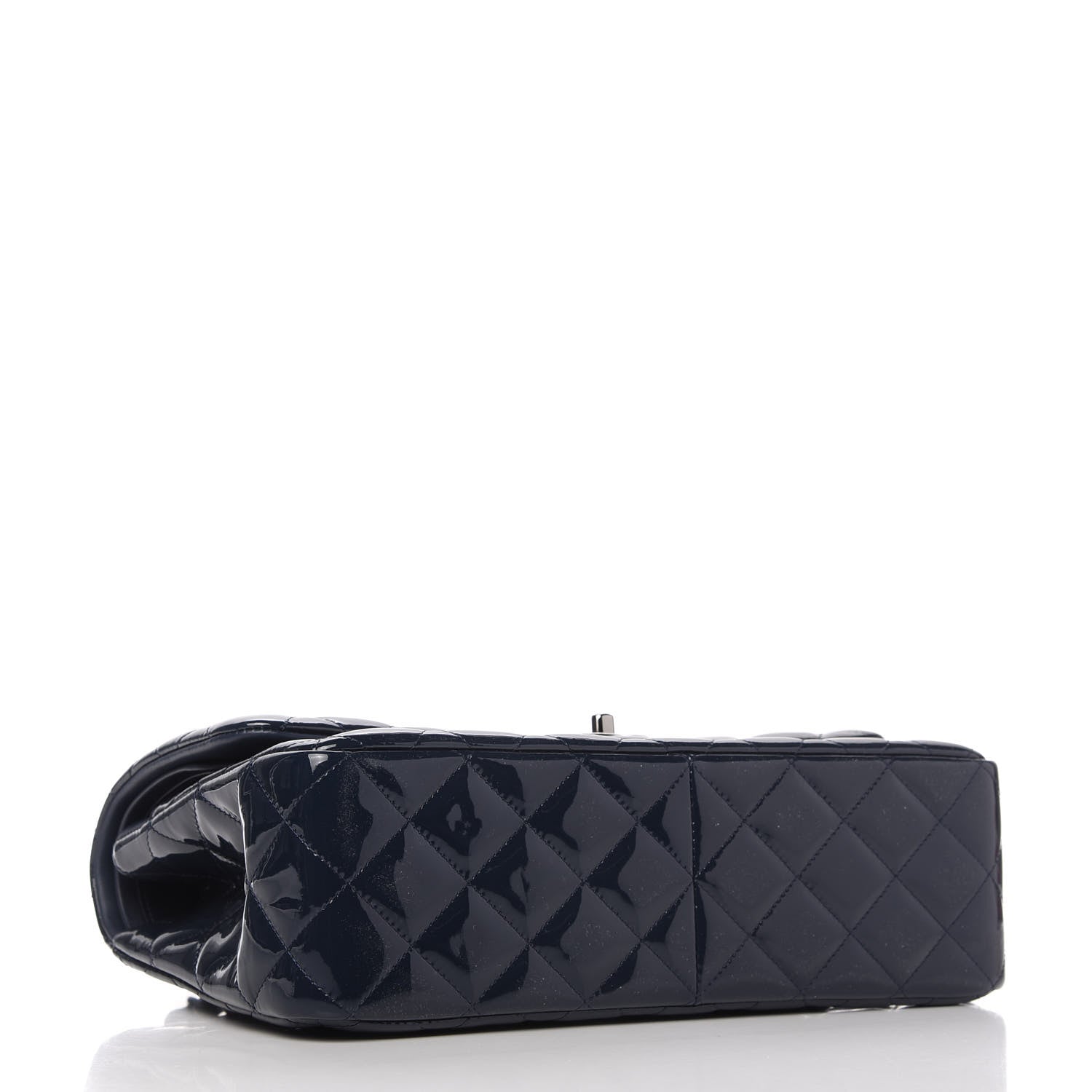 Chanel Patent Quilted Jumbo Double Flap Navy 4 of 10
