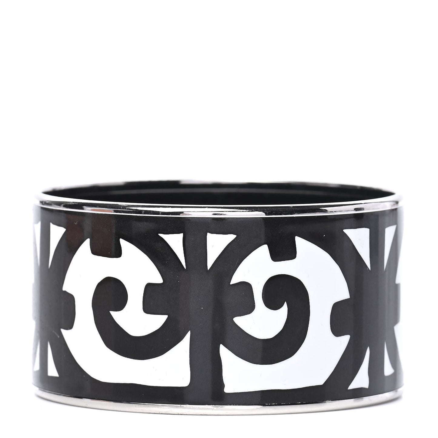 Enamel Printed Extra Wide Balcons du Guadalquivir Bracelet 65 Black