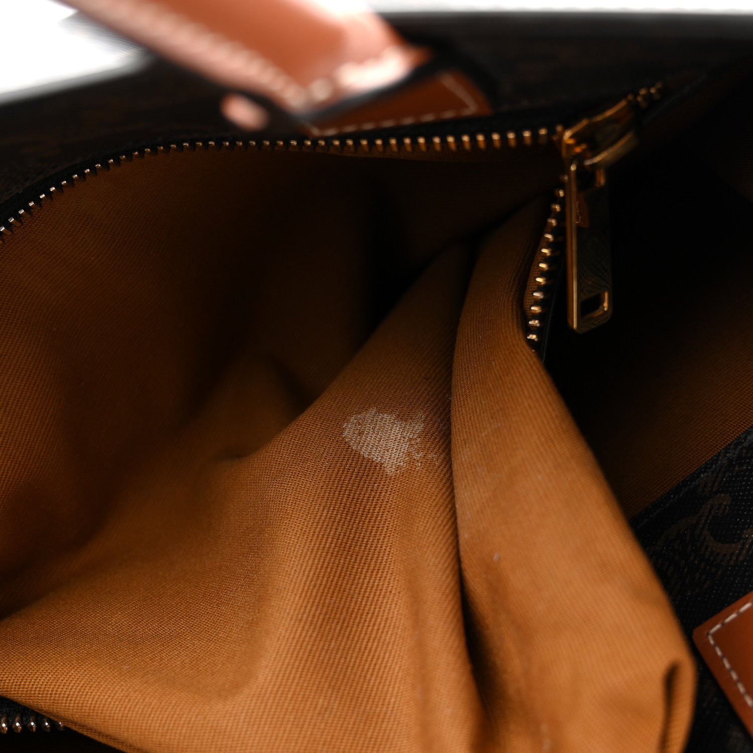 Celine Triomphe Canvas Calfskin Small Vertical Cabas Tan 10 of 12