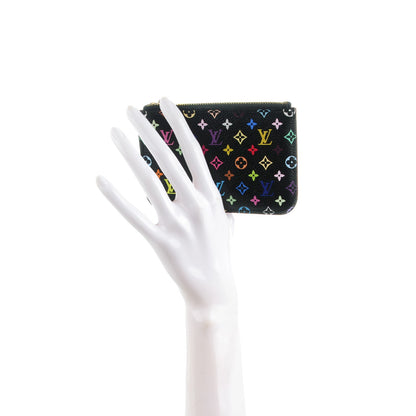 Louis Vuitton Monogram Multicolor Key Pouch Black Grenade 2 of 7