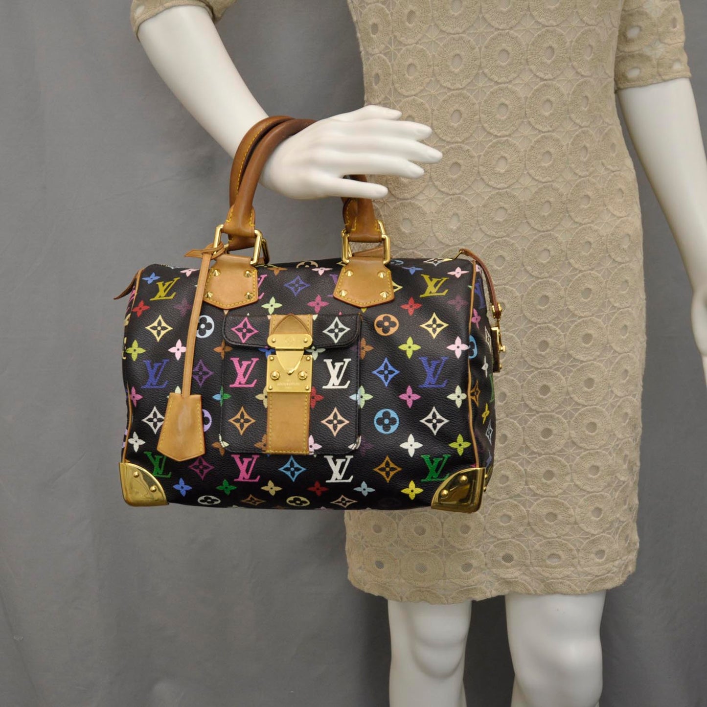 Monogram Multicolor Speedy 30 Black