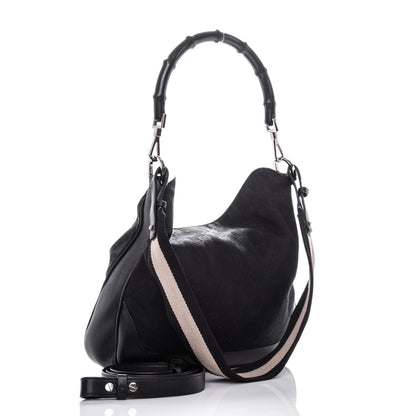 Gucci Monogram Bamboo Top Handle Bag Black 3 of 7