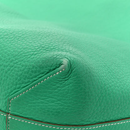 Hermes Taurillon Clemence Double Sens 36 Reversible Tote Menthe Colvert 20 of 20