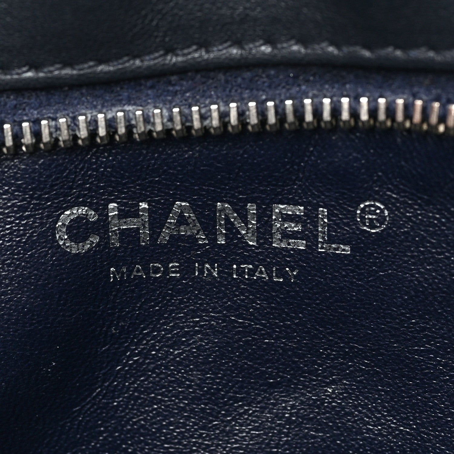 Chanel Lambskin Quilted Large Camera Case Navy Blue 6 of 8