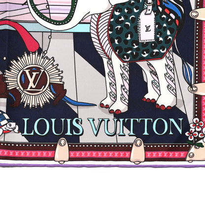 Louis Vuitton Silk Monogram LV Wonderland Square Scarf Turquoise 2 of 4