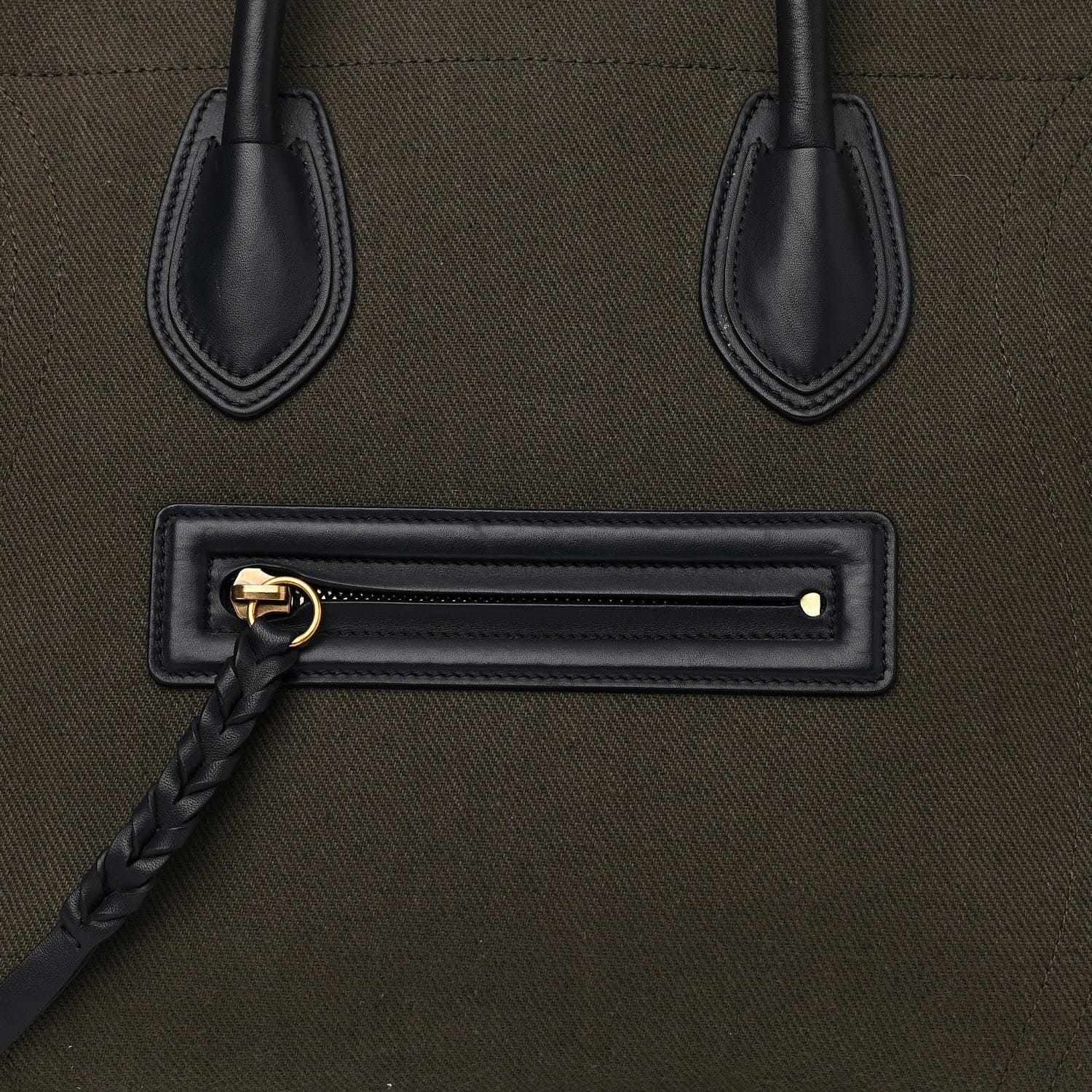 Celine Cotton Canvas Medium Phantom Luggage Olive 13 of 14