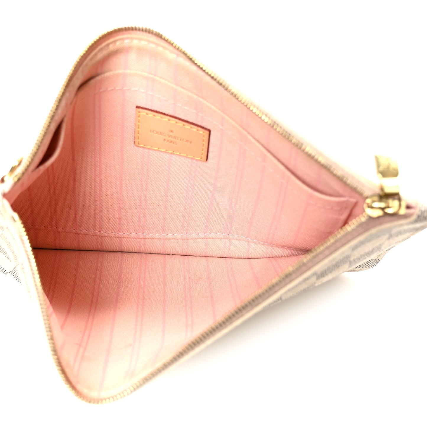 Damier Azur Neverfull MM GM Pochette Rose Ballerine