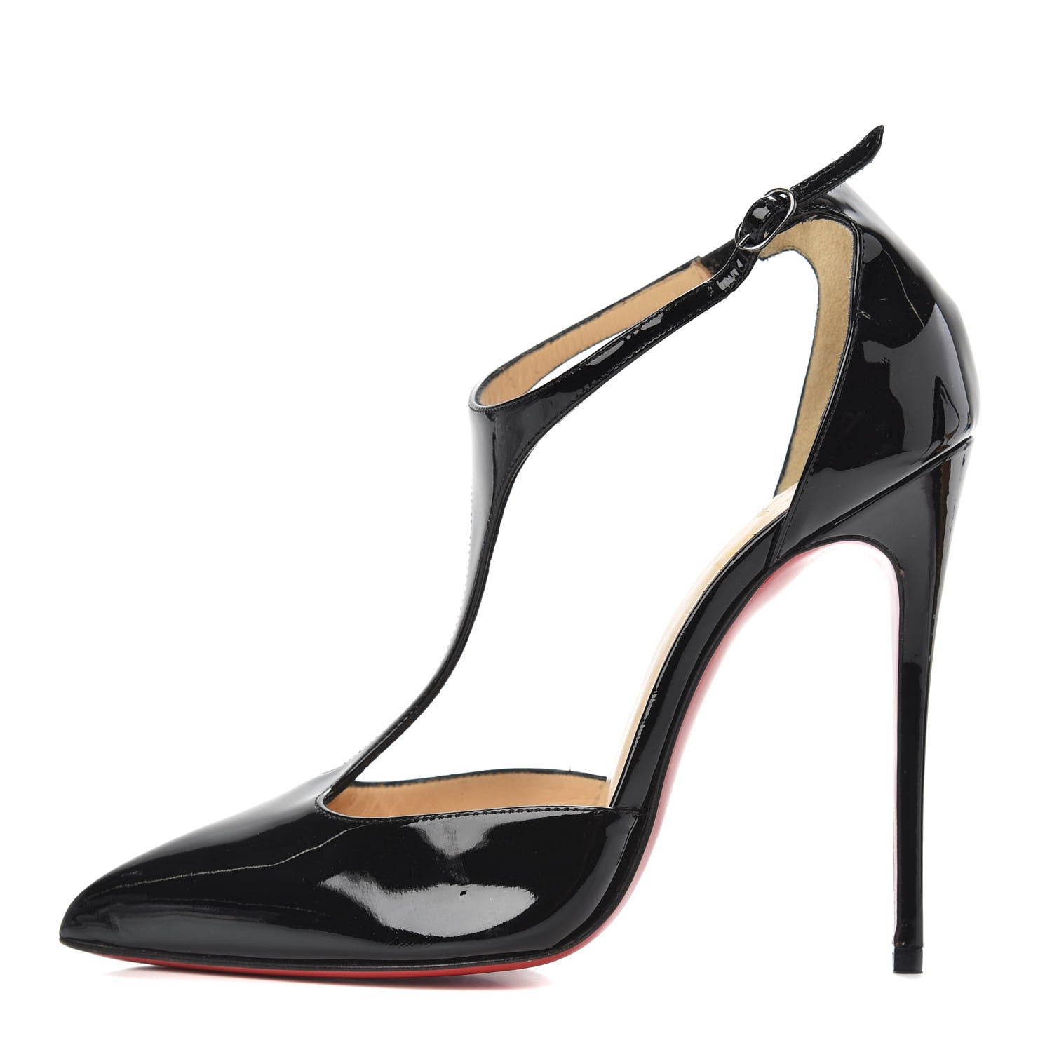 Christian Louboutin Patent J String 120 Pumps 36.5 Black 725529 ...