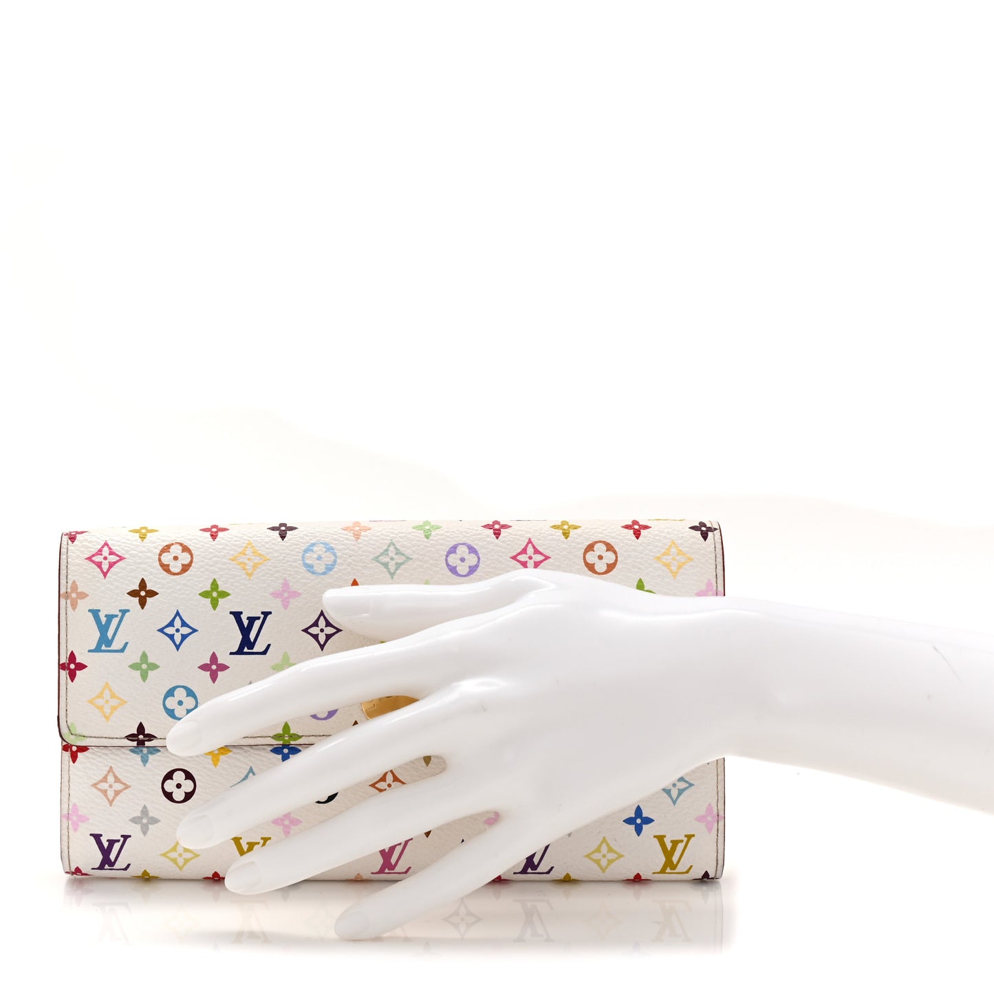 Monogram Multicolor Sarah Wallet White
