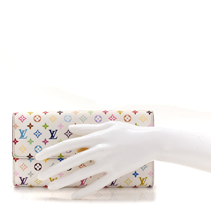 Louis Vuitton Monogram Multicolor Sarah Wallet White 2 of 7