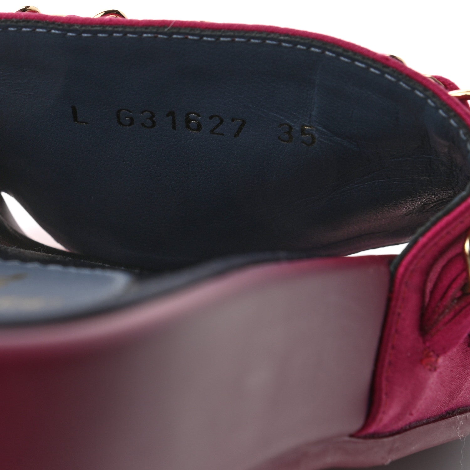 Chanel Satin Chain Flat Sandals 35 Dark Fuchsia 8 of 9