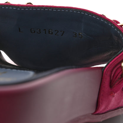Chanel Satin Chain Flat Sandals 35 Dark Fuchsia 8 of 9