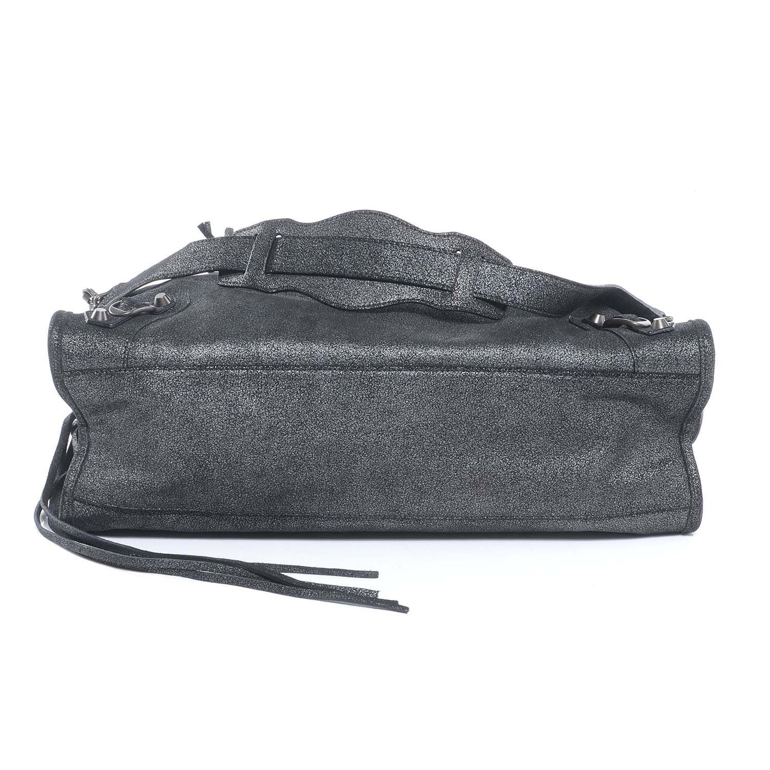 Balenciaga Metallic Craquele Calfskin Classic Hardware City Black 4 of 7