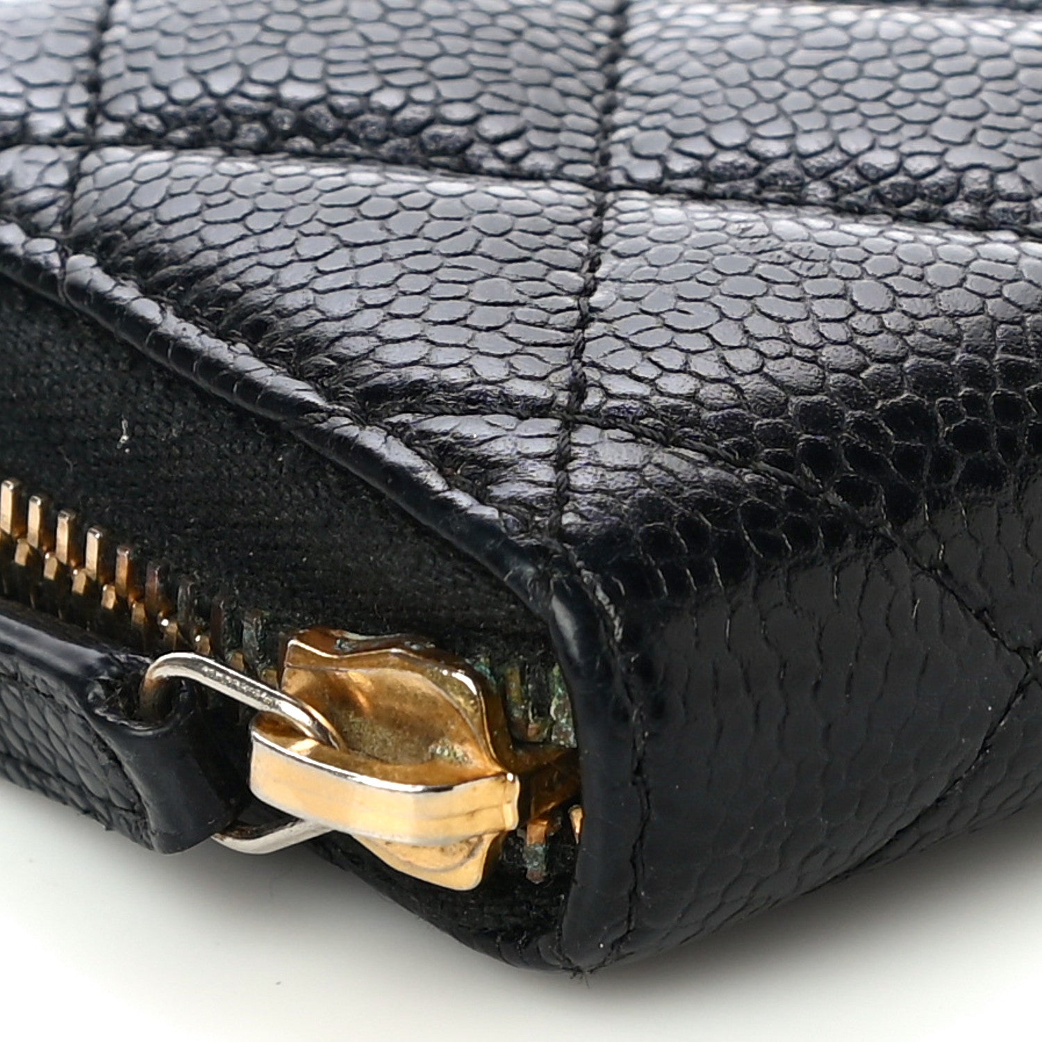 Chanel Caviar Quilted Zip Coin Purse Black 9 of 12