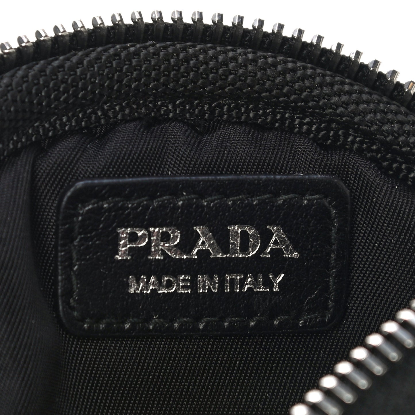 Nylon Mini Round Coin Purse Black