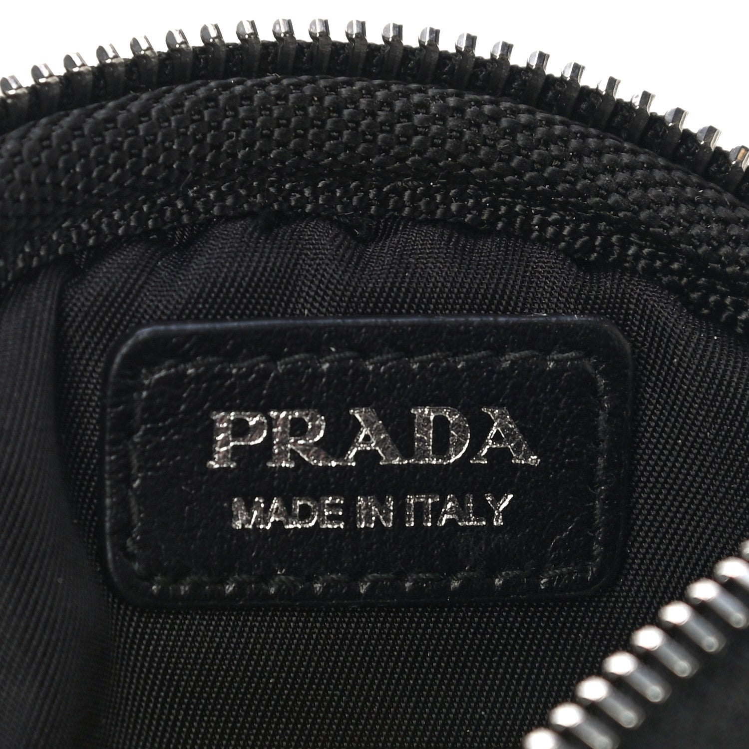 Prada Nylon Mini Round Coin Purse Black 7 of 12