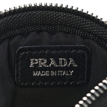 Prada Nylon Mini Round Coin Purse Black 7 of 12