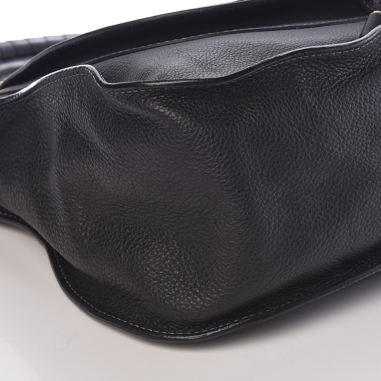 Calfskin Large Marcie Satchel Black