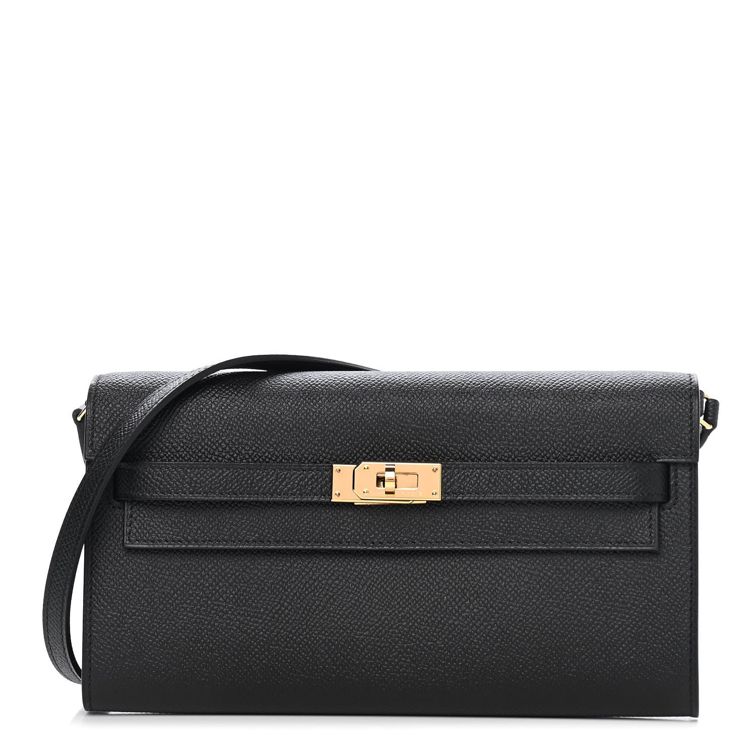 Hermes Epsom Kelly Wallet To Go Black 1 of 9