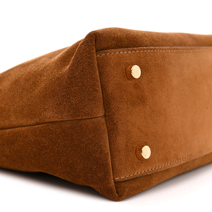 Versace Suede Logo Tag Hobo Tobacco 8 of 10
