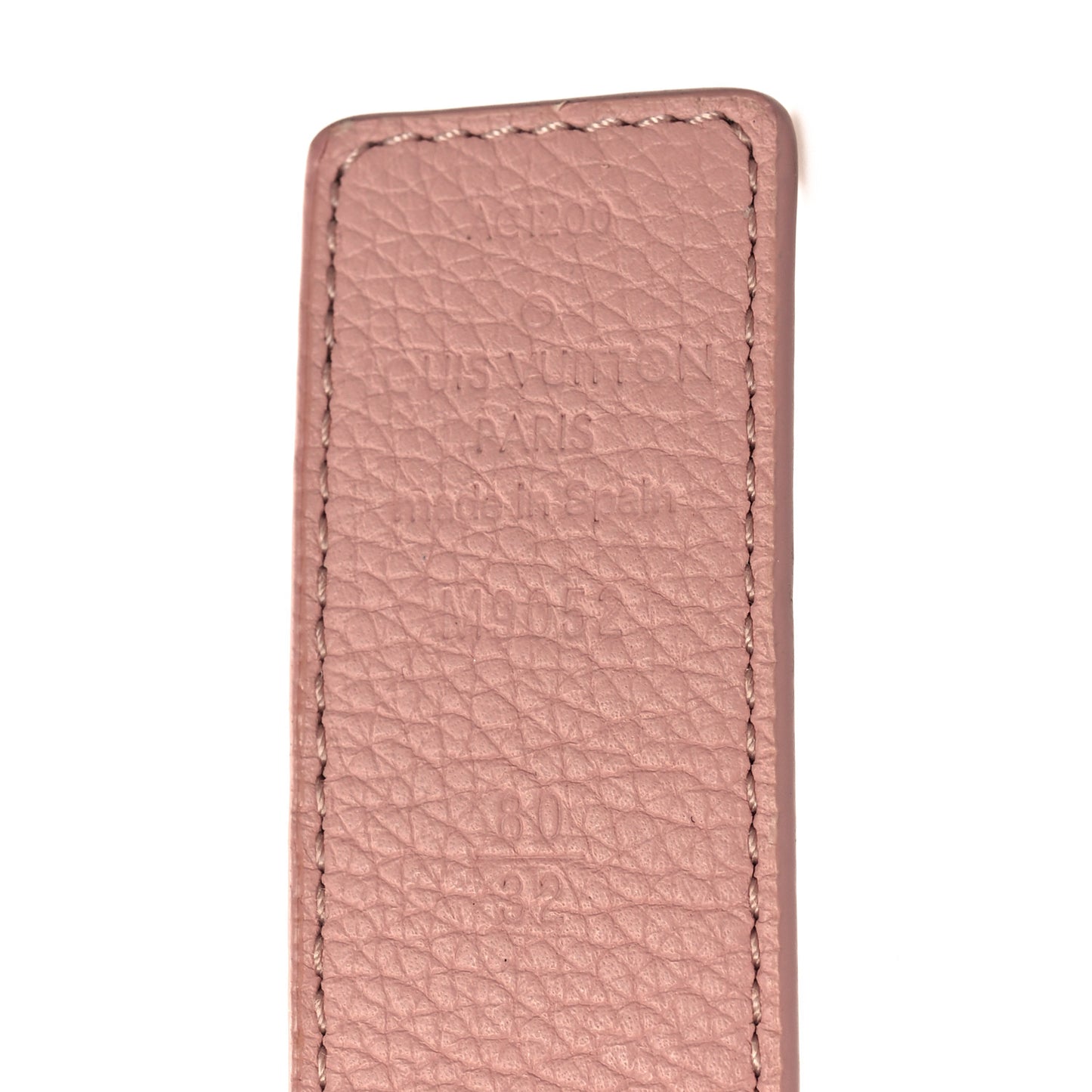 Calfskin Monogram 30mm LV Initiales Reversible Belt 80 32 Rose Poudre