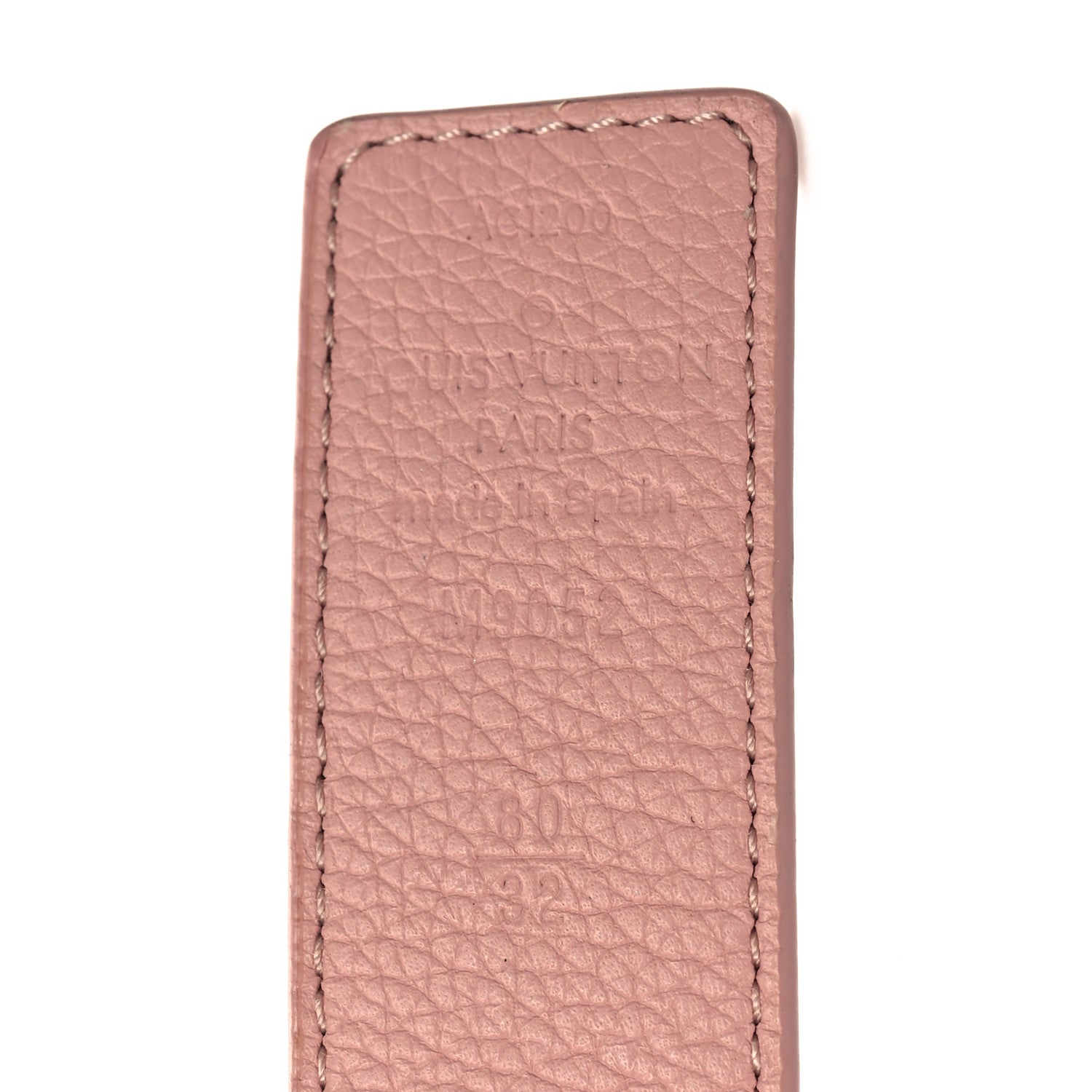 Louis Vuitton Calfskin Monogram 30mm LV Initiales Reversible Belt 80 32 Rose Poudre 5 of 5
