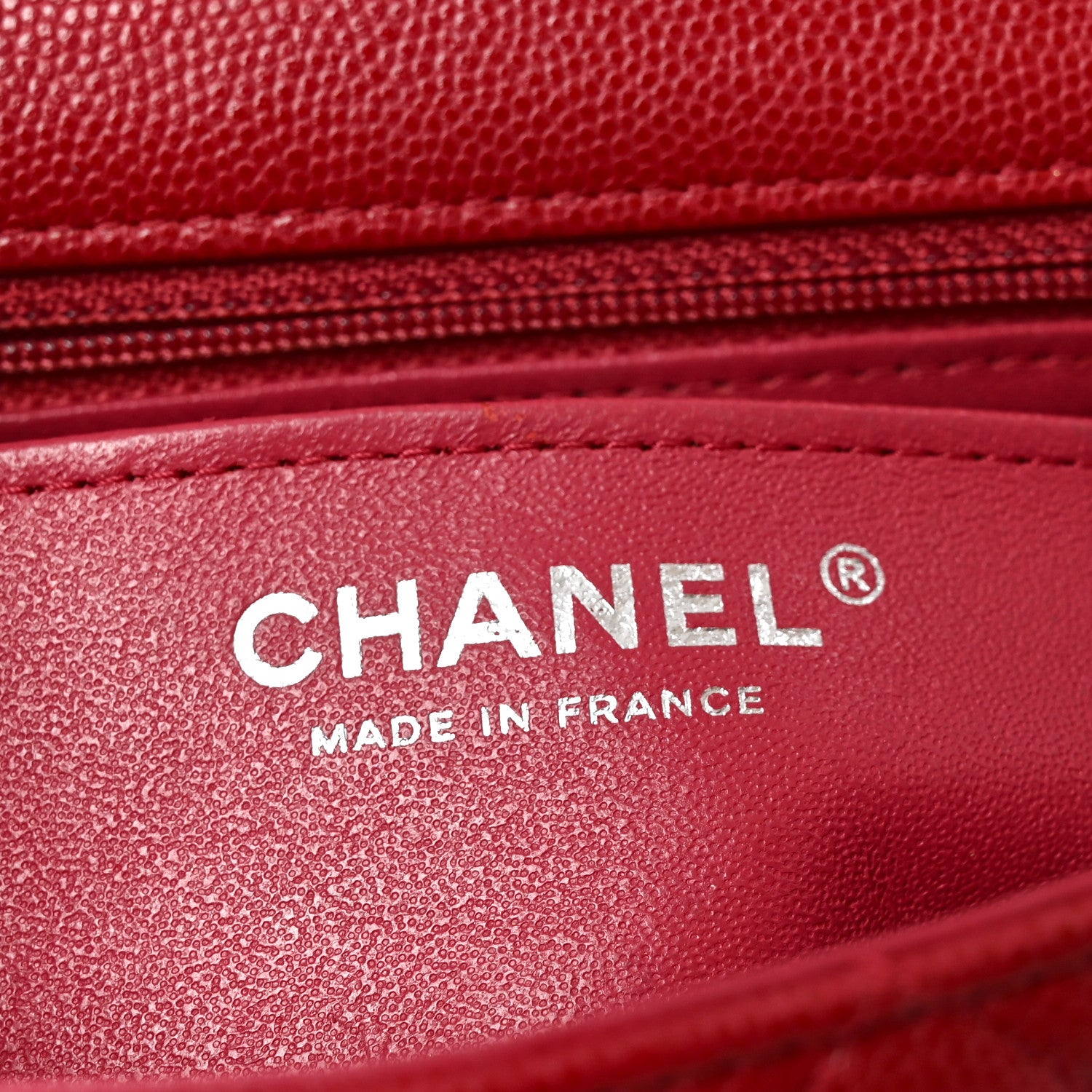 Chanel Caviar Quilted Mini Rectangular Flap Red 6 of 10