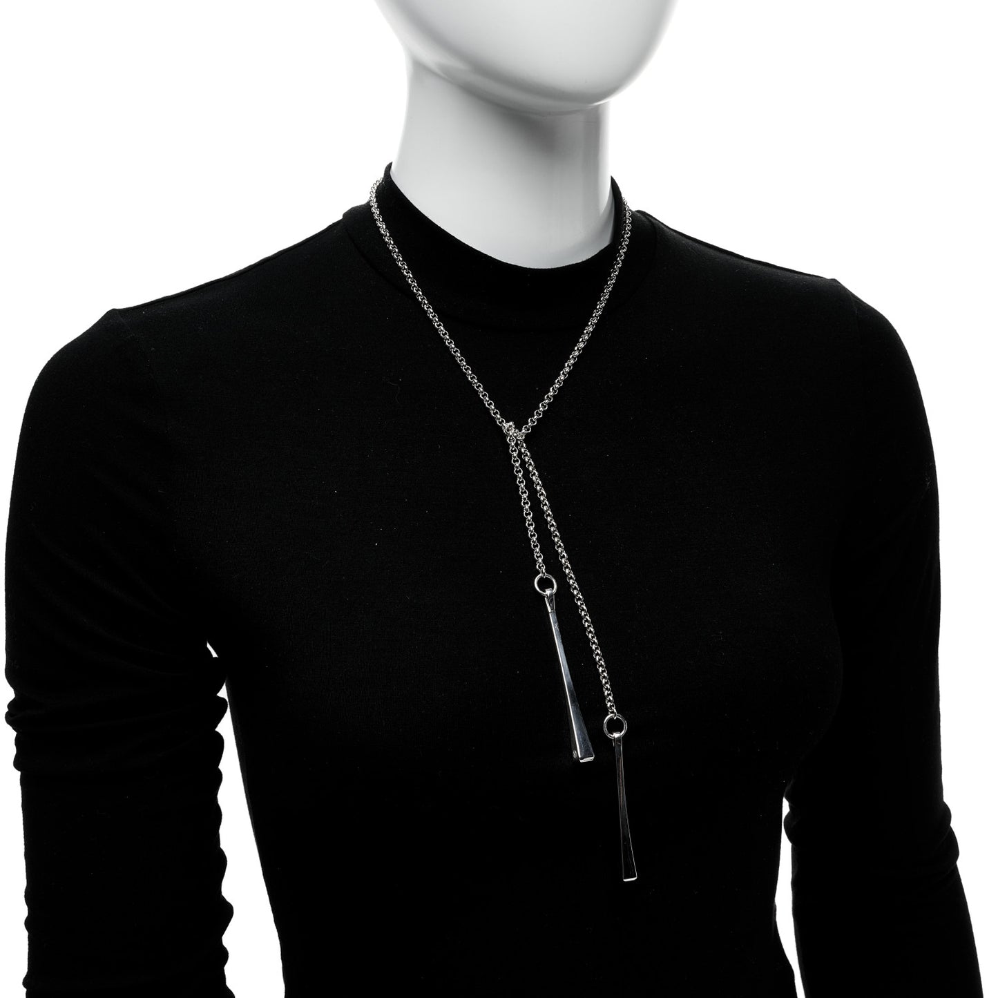 Sterling Silver Clou de Forge Lariat Necklace