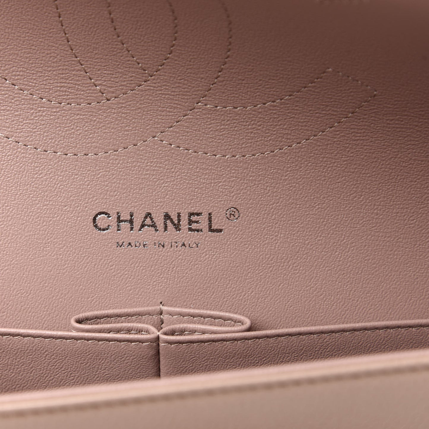 Caviar Quilted Jumbo Double Flap Beige