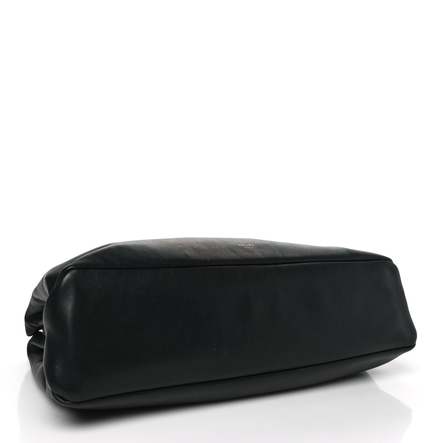 Celine Calfskin Pleated French Lock Clutch Black 4 of 11