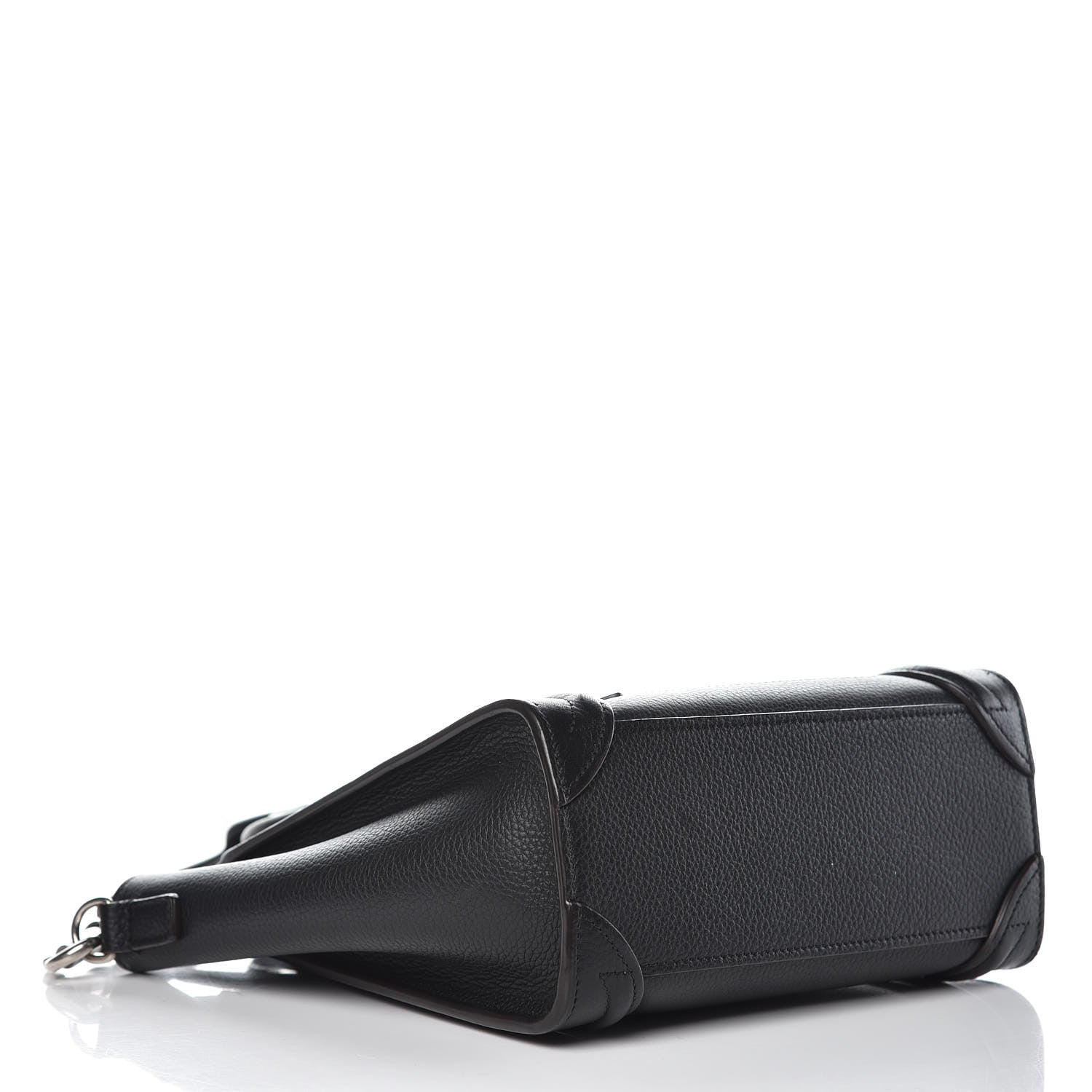 Celine Drummed Calfskin Nano Luggage Black 4 of 9
