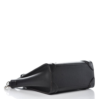 Celine Drummed Calfskin Nano Luggage Black 4 of 9