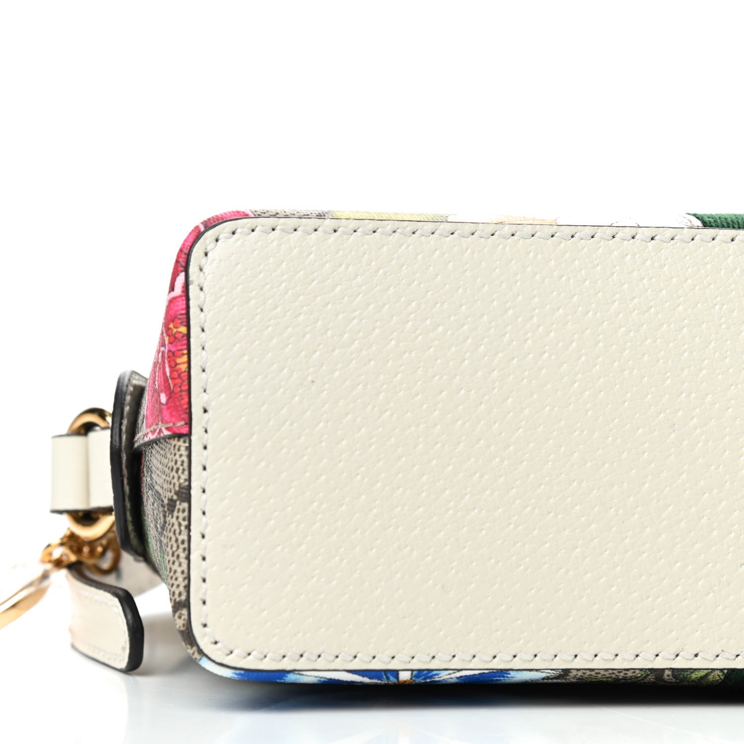 Gucci GG Supreme Monogram Flora Web GG Small Ophidia Dome Shoulder Bag White 6 of 9