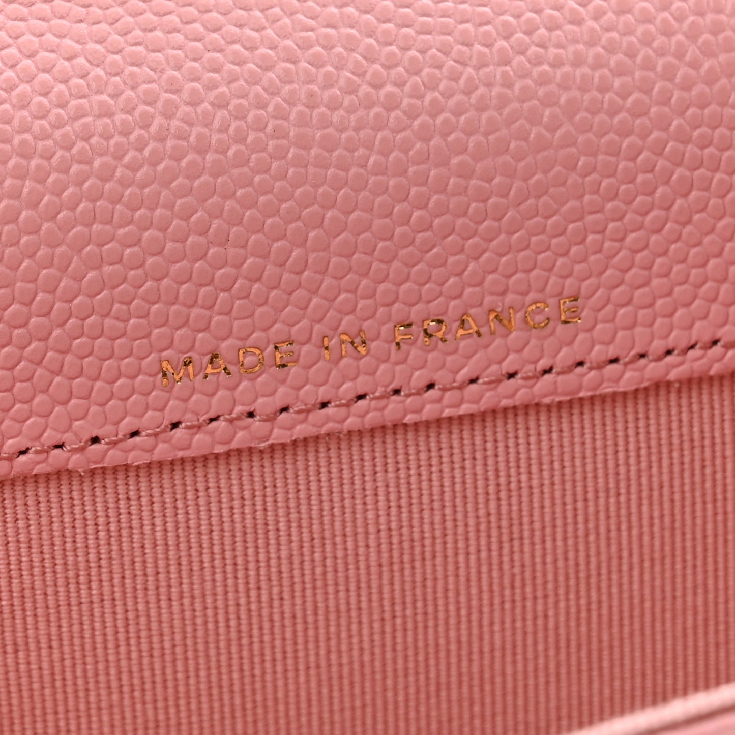 Caviar Quilted Flap Card Holder Wallet Light Pink