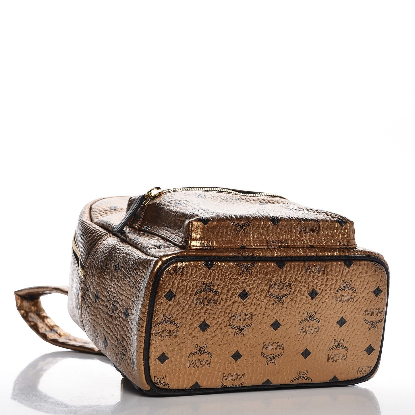 Metallic Visetos Small Stark Backpack Gold
