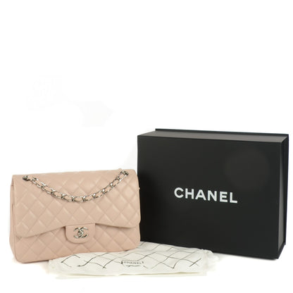 Chanel Caviar Quilted Jumbo Double Flap Light Pink 5 of 9