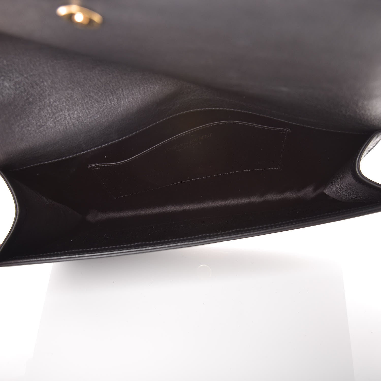 Saint Laurent Calfskin Monogram Large Belle De Jour Clutch Black 5 of 6