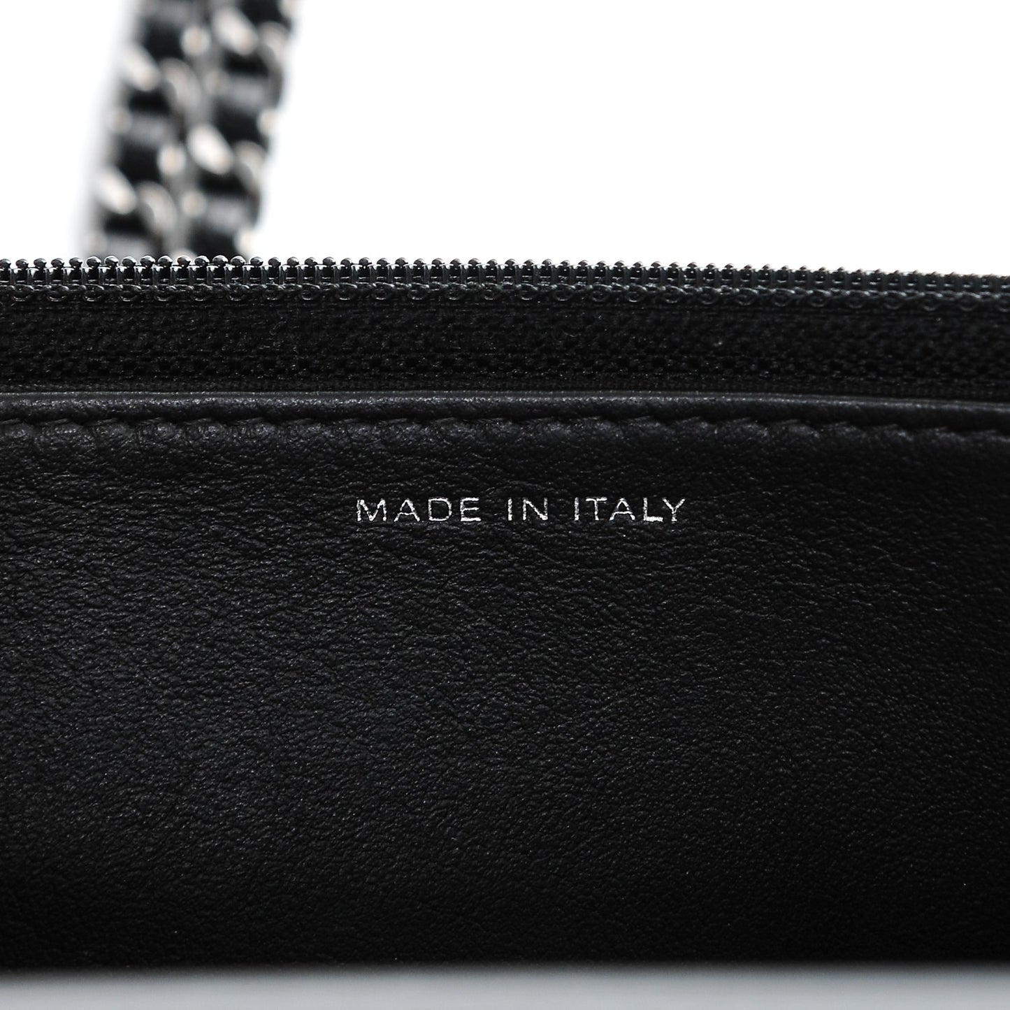 Calfskin Quilted Boy Wallet On Chain WOC Black