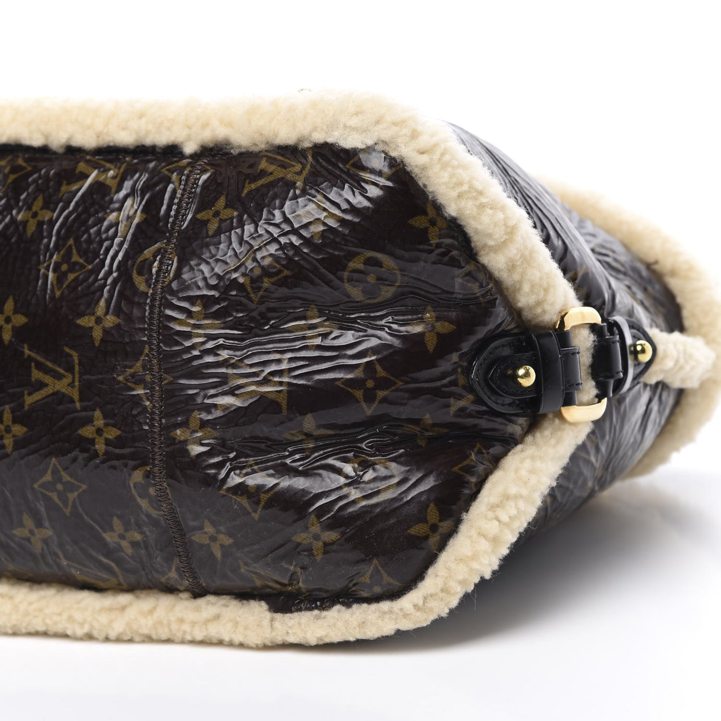 Patent Monogram Shearling Sac Thunder